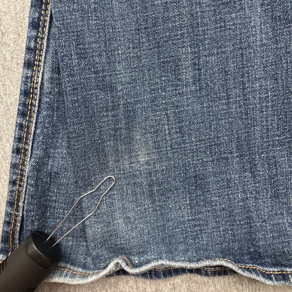 American Eagle Artist Flare Low Rise Jeans Blue Super Stretch Sz 8 30x31 Western - Picture 4 of 16